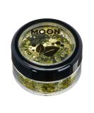 Biodegradable Eco Chunky Glitter by Moon Glitter - Gold - Cosmetic Bio Festival Makeup Glitter for Face Body Nails Hair Lips - 3g - Buy Online on GoSupps.com
