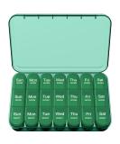 Zoolion Weekly Pill Box 7 Day 3 Times a Day - Portable Travel Pill Organizer for Vitamins and Supplements (Olive) - Buy Online on GoSupps.com
