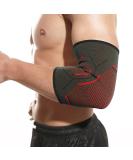 Elbow Compression Braces Sleeves for Tennis & Golfer's Elbow | Relief for Tendonitis & Arthritis - X-Large Red-Black Pair - Buy Online on GoSupps.com