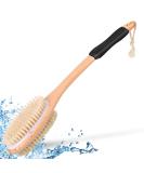 KIPRITII Ergonomic Back Scrubber - Double-Sided Shower Brush for Cellulite & Lymphatic Health (Black) - Buy Online on GoSupps.com