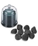 Buy Navaris Lava Stone Volcano Diffuser | Portable Glass Essential Oil Aromatherapy | No Electricity | Calming Fragrant Living Space - Buy Online on GoSupps.com