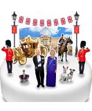 Cakeshop King Charles III 3rd Coronation Camilla Scene Stand-Up Set Photo Edible Cupcake Toppers Cake Decorations - Premium Wafer Precut - Buy Online on GoSupps.com