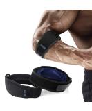 AGPTEK Elbow Bandage Pack of 2 | Sports Compression Bandage with EVA Pad for Tennis & Fitness | Dark Blue - Buy Online on GoSupps.com