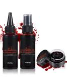 Realistic Halloween Fake Blood Spray & Gel Kit | Edible Washable SFX Makeup for Cosplay Zombie & Vampire Essentials - Buy Online on GoSupps.com