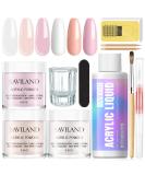 Saviland Acrylic Nail Kit - Professional Long-Lasting Clear/Nude/Pink Acrylic Powder and Liquid Set with Brush and Cuticle Oil - Beginner-Friendly DIY Nail Art - Buy Online on GoSupps.com