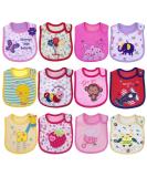 Yafane Waterproof Baby Bibs 12-Pack for Girls - Cotton Bandana Drool Bibs for Babies and Children - Ruttino Cloth Bibs - Set of 12 - Buy Online on GoSupps.com