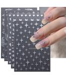 JMEOWIO 12 Sheets Moon Star Nail Art Stickers Decals Self-Adhesive Pegatinas U as Gold Silver Nail Supplies Nail Art Design Decoration Accessories Aurora - Buy Online on GoSupps.com