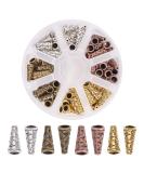 PH PandaHall 80pcs 4 Colors Earring Cones for Jewelry Making  18x18mm Tibetan Metal Cone Bead End Caps Spacer Beads Caps Bead Cone for DIY Earring Jewelry Pendants DIY Crafts Making  Hole: 1mm - Buy Online on GoSupps.com