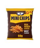 Kp Mini Chips Real Potato Sticks 20x60g 1.25 Price Marked Packs (BBQ Beef) - Buy Online on GoSupps.com