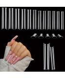 504 PCS No C Curve Clear Nail Tips for Acrylic Nails Professional, 3XL Extra Long Square Flat Nail Tips, 12 Sizes Half Cover Straight Tapered Square French Fake Nail Tips for Nail Salons Home DIY 504pcs no c curve nail tip - Buy Online on GoSupps.com