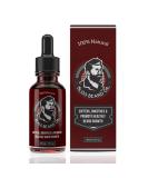 100% Natural Beard Conditioning Oil - Argan & Jojoba - Softens & Strengthens Beard Growth - 1 Fl Oz - International Shipping Available - Buy Online on GoSupps.com