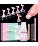 SAVILAND 500Pcs Gel Nail Tips with Nail Stand Press On - DIY Manicure Kit for Women - Buy Online on GoSupps.com