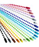 Colored Ball Bead Keychain Metal Hanging Chains Metal Chain Necklace Bulk with Connectors for Hanging Christmas Ornament Jewelry Finding for Jewelry Making Tags Craft Projects (100 Pieces) - Buy Online on GoSupps.com