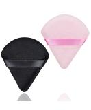 2 Pcs Triangle Powder Puff Face Soft Triangle Velvet Makeup Powder Puffs Setting Loose Powder Triangle Velour Beauty Make up Puff Triangle Face Powder Puff for Under Eye Makeup Applicator(Pink&Black) Pink+Black - Buy Online on GoSupps.com