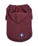 Blueberry Pet Soft & Comfy Cotton Blend Dog Hoodie Sweatshirt in Burgundy Red - 12 inch Back Length - Buy Online on GoSupps.com