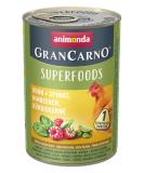 Animonda gran carno adult superfoods dog food wet food for adult dogs chicken + spinach raspberries pumpkin seeds 6 x 400 g 6 Pack (6 x 0.4 kilograms) chicken + spinach raspberries pumpkin seeds 1 piece (6 Pack) - Buy Online on GoSupps.com
