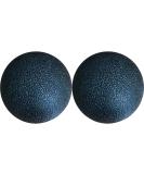2-Pack Black Massage Balls - 6cm Fascia & Lacrosse Balls for Self-Massage Trigger Point Therapy for Back Legs Feet & Hands | International Shipping - Buy Online on GoSupps.com