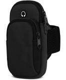 Moex Cell Phone Bag for iPhone 15 Pro Max - Neoprene Sports Arm Holder Running Bracelet with 2 Compartments - Perfect for Jogging - Black - Buy Online on GoSupps.com