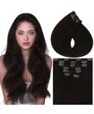 Vivien Remy Clip in Extensions Real Hair Brown Extensions Clip in real hair brown extensions real hair clip in hair extension brown #2 35cm 120g/7pcs 14 inch-1220g clip 1-1 CP #2 - Buy Online on GoSupps.com