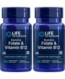 Life Extension BioActive Folate & Vitamin B12 300 Vegetarian Capsules - Pack of 2 - Buy Online on GoSupps.com
