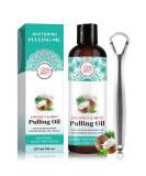 Coconut Oil Pulling Mouthwash with Mint | Natural Teeth Whitening & Gum Health | 8 Fl. Oz - Antigingivitis Oral Care - Buy Online on GoSupps.com