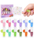 Wakaniya Kids Nail Polish Set - 12 Candy Colors | Non-Toxic Water-Based Quick Dry & Peel-Off | Perfect for Ages 3+ | Kid-Friendly Nail Kit - Buy Online on GoSupps.com