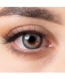 Buy Charmiga Galaxy Gray Colored Contact Lenses - Soft Hydrogel 0.0 Diopters Half-Annual 2 Pieces + Containers | Natural Gray Color | Ship Internationally - Buy Online on GoSupps.com
