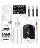 Eyelash Shampoo for Extensions | 150ml Cleaner with USB Fan & Brushes | Salon Quality Eyelash Extension Kit - Buy Online on GoSupps.com