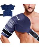 IGOHEALS Shoulder Ice Pack Wrap for Rotator Cuff Injuries - Hot Cold Therapy for Pain Relief & Recovery - Left/Right Shoulder for Men & Women - Navy 003 - Buy Online on GoSupps.com