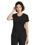Healing Hands Yoga Scrubs Top for Women Purple Label 2 Pocket V-Neck Women's Scrub Top 2245 Juliet Large Black - Buy Online on GoSupps.com