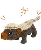 Iokheira dog toys squeaking dog toys for large dogs cuddly toy dog with crinkle paper filled dog play stuff for puppies small medium large dogs beige brown honeydachs - Buy Online on GoSupps.com