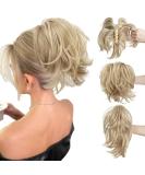 Shop CJL HAIR Claw Clip Short Ponytail Extensions - Dirty Blonde Wavy Curly Bun Hairpiece for Effortless Style - Buy Online on GoSupps.com