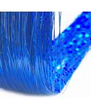 Hair Tinsel Extensions: 250 Strands Dark Blue Fairy Holographic Sparkle Glitter - Straight Hair Accessories for Women and Girls - Buy Online on GoSupps.com