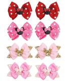 Glitter Mouse Ears Hair Bows Clips - Women's & Girls' Hair Accessories for Costume, Party, Vacation - Halloween & Christmas Decoration - Buy Online on GoSupps.com