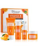 Vitamin C Skincare Set for Teens | 5-in-1 Travel Size Facial Kit for Women & Girls | Cleanser Toner Serum Cream for Deep Nourishment & Smooth Skin - Buy Online on GoSupps.com