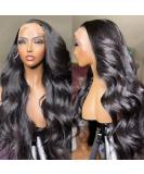 Bele Body Wave 13x4 Transparent Lace Front Wig - Brazilian Human Hair, 180% Density, Natural Color, Pre Plucked with Baby Hair - 18 inch - Buy Online on GoSupps.com