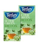 Tetley Tea Super Green Detox Mint Tea Bag 20 Tea Bags (40g) | 2 Pack - Buy Online on GoSupps.com