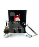 G.B.S Modern Shaving Set - Premium Razor Badger Brush & Stand | International Shipping Available - Buy Online on GoSupps.com