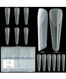 Vnjaoi 120-Piece Dual Nail Shapes Set - 12 Sizes Semi-Matte Poly Nail Gel Full Cover Coffin Nail Builder for DIY Gel Manicure & Nail Art Design - Buy Online on GoSupps.com