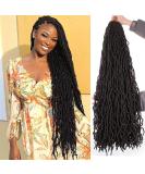 Leeven 30 Inch Nu Faux Locs Crochet Hair | Soft Braiding Hair for Women | 15 Strands | Goddess Faux Locs Extensions 1B Color 30 Inch - Buy Online on GoSupps.com