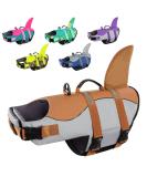 Cit toile Dog Life Jacket - Safe & Light Shark Design Reflective Swimming Vest for Small Medium & Large Dogs - Brown XL - Buy Online on GoSupps.com