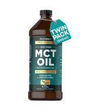 MCT Oil C8 & C10 | 2 Pack x 473ml | Premium Keto Food Supplement | with Coconut Oil | Odourless & Unflavoured | Vegetarian & Vegan Friendly | by Horbaach - Buy Online on GoSupps.com
