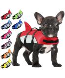 Alagirls Dog Swimming Vest | Reflective Life Jacket with Rescue Handle | Size XS (33-43cm) | Red & Gray - Buy Online on GoSupps.com