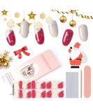 EBANKU Christmas Glitter Gel Nail Polish Strips - Long Lasting Waterproof Wraps Stickers with File Wipes & Sealing - SDTRK14 - Buy Online on GoSupps.com