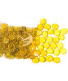 ARSUK Decorative Glass Pebbles Yellow Color Stones Beads Rounded Gems Flat Marble Vase Filler Fire Artificial Crystal Gemstones for Aquarium Mosaic Tiles Vases Craft Garden Flowerpot (70-80pcs) 70-80 yellow pebbles - Buy Online on GoSupps.com