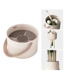3 in 1 Makeup Brush Cleaner Bowl Rack - Silicone Cleaning Tool & Drying Holder Mat for Organized Makeup Brush Storage (White - Buy Online on GoSupps.com