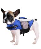 Dog Life Jacket Vest | Lightweight & Reflective Pet Lifesaver with Lift Handle | Leash Ring | Blue - Small - Buy Online on GoSupps.com