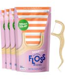 Unflavored Dental Floss Picks - Biodegradable Plastic Free Tooth Flosser for Adults & Kids | Unwaxed Eco Friendly Thin Thread | Zero Waste Toothpick Stick Soft On Gum & Teeth | Natural Organic Vegan Unflavored 50 Count (Pack of 4) - Buy Online on GoSupps.com