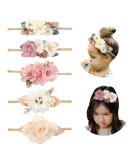 Cinaci 5 pieces Tender Flowers Nylon Terraps Hair tapes Accessories for baby girls newborns infants toddlers and children (5 pieces S0) - Buy Online on GoSupps.com