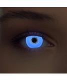 Buy Bright White Halloween Purge Costume UV Light Contact Lenses - Soft Black Light Color 1 Pair - Buy Online on GoSupps.com